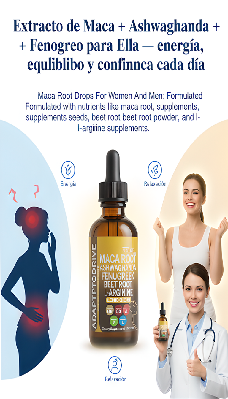 + Ashwagandha + Extracto de MacaFenogreco para Ella — energía, equilibrio y confianza cada día