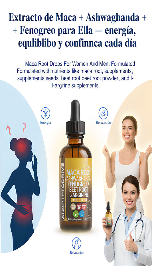 + Ashwagandha + Extracto de MacaFenogreco para Ella — energía, equilibrio y confianza cada día